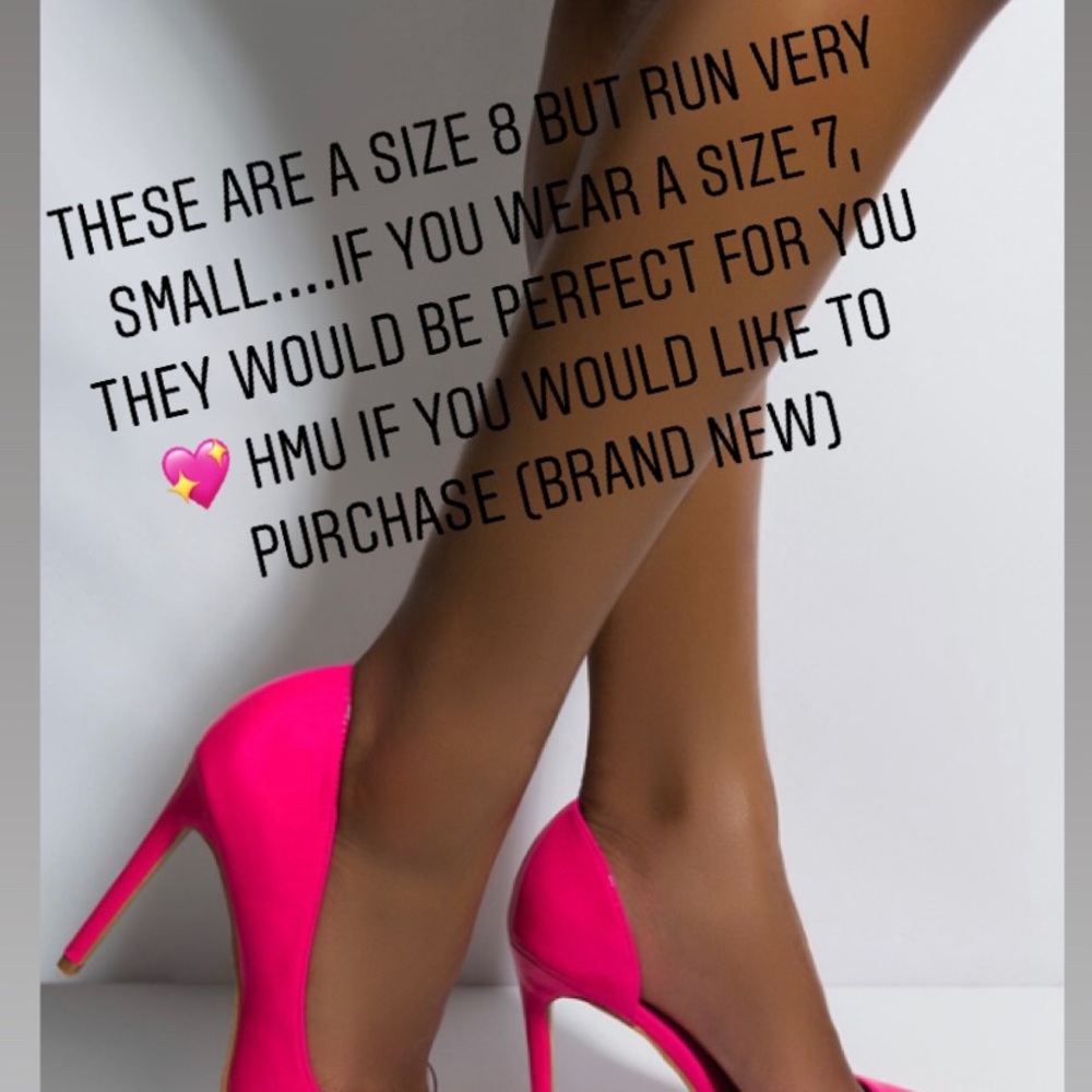 Hot Pink Pointed heel pumps